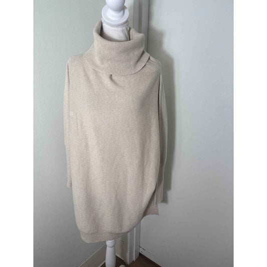 Highlands NC Cream Cashmere Oversize Turtuleneck One size