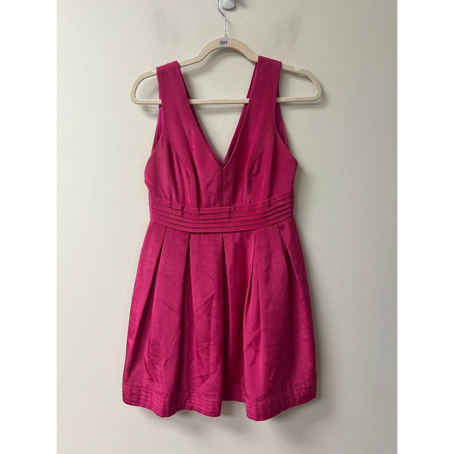Shoshanna Pink V-Neck Mini Dress Sz 6