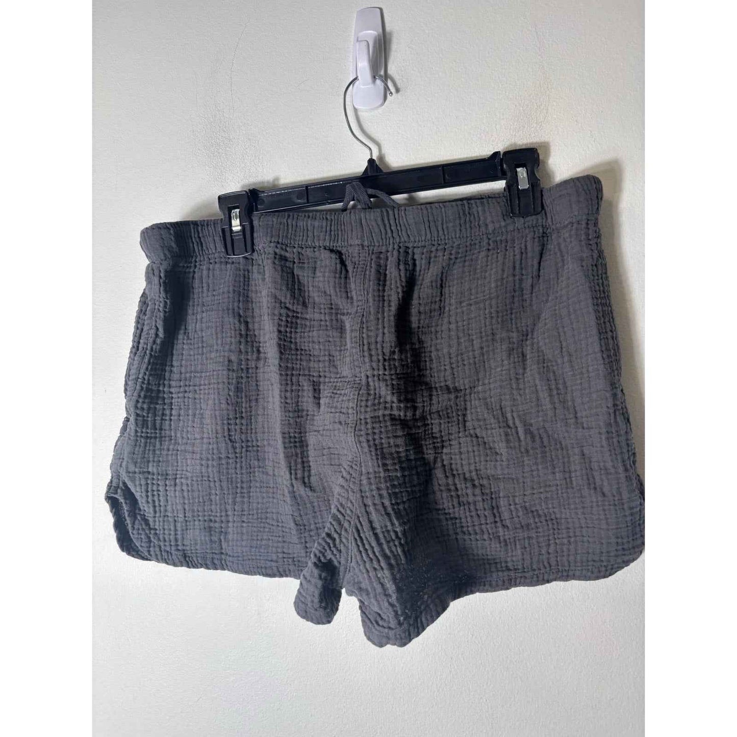 Stars Above Gray Cotton Gauze Lounge Wear Shorts Set Sz XL