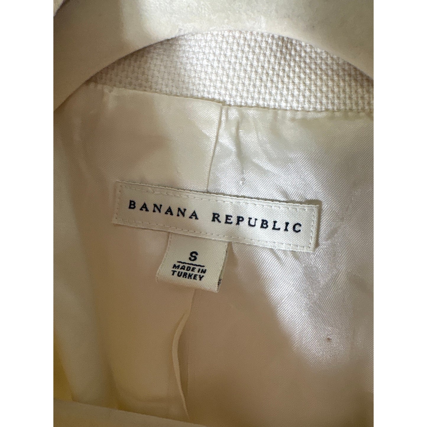 Banana Republic Off White Long Sleeve Car Coat Sz S