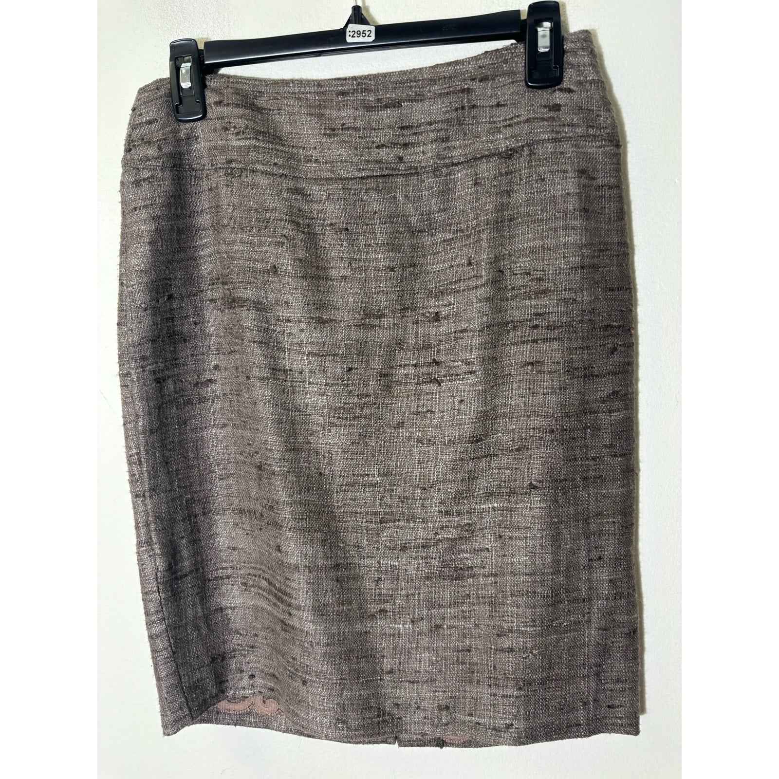 Trina Turk Brown Tweed Knee Lenth Skirt Sz 4