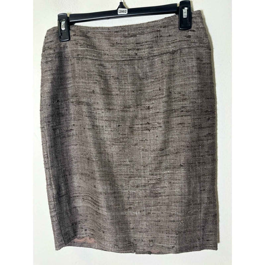 Trina Turk Brown Tweed Knee Lenth Skirt Sz 4