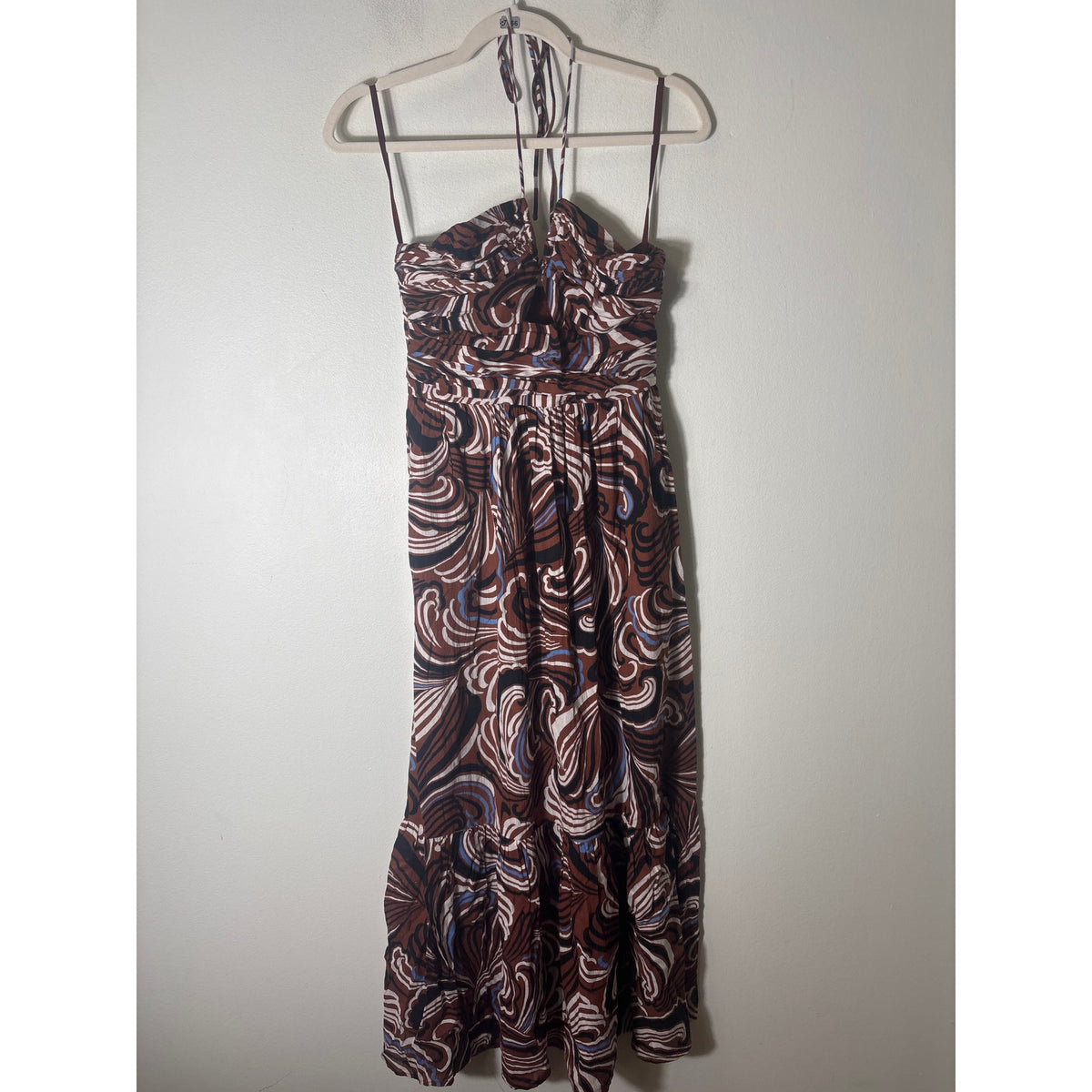 NWT Loft Brown Halter Maxi Dress Sz XS
