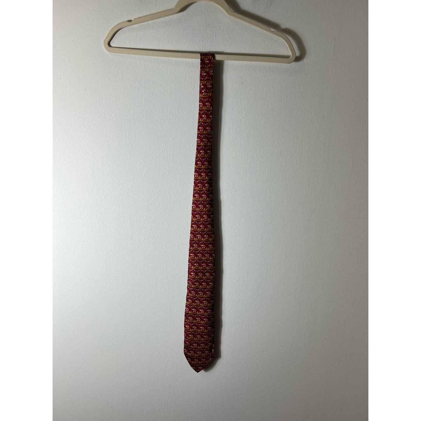Salvatore Ferragamo Men's Crimson Elephant Tie