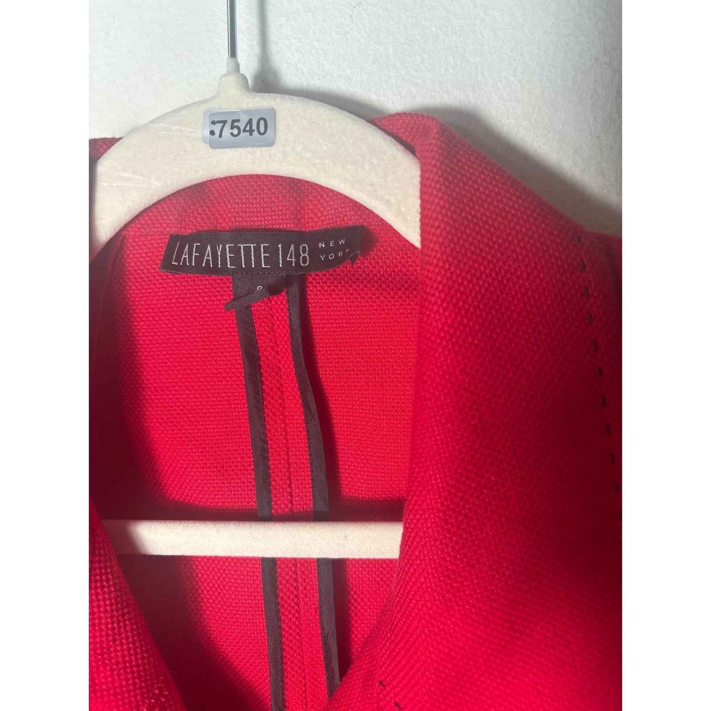 Lafayette 148 Red Long Sleeve 4 Button Blazer Sz 8