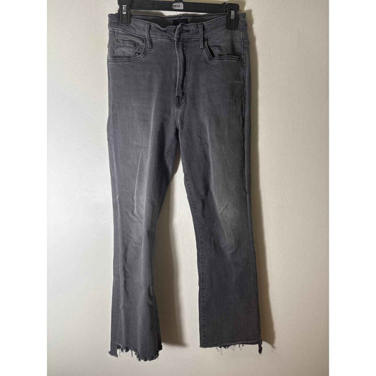 Mother Dark Gray "The Insider Crop Step Fray" Denim Jeans Sz 27