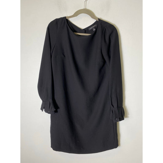 Banana Republic Black Long Sleeve Knee Length Button Up Dress Sz 4