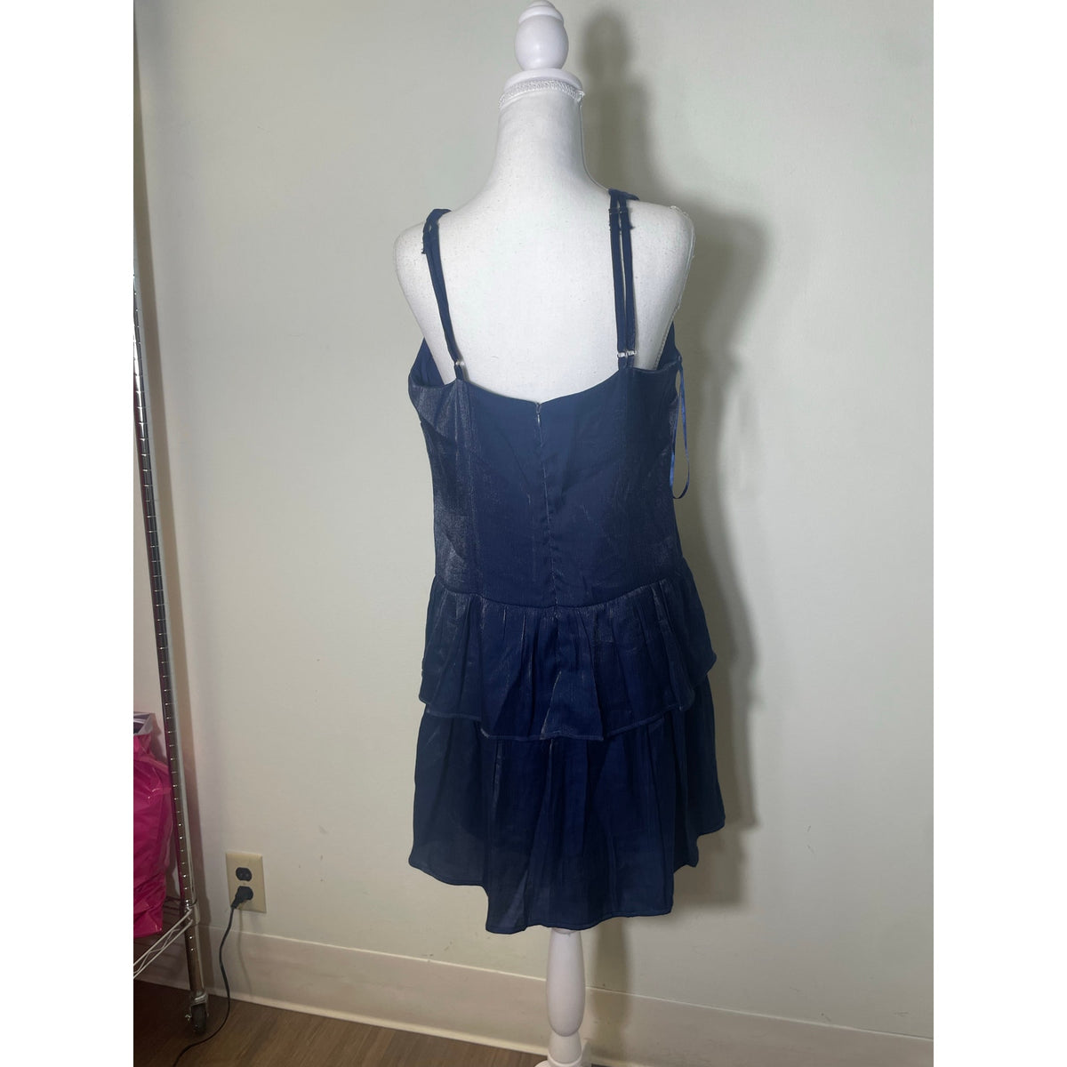 Pinch Navy Blue A Line Spaghetti Strap Dress Size Medium