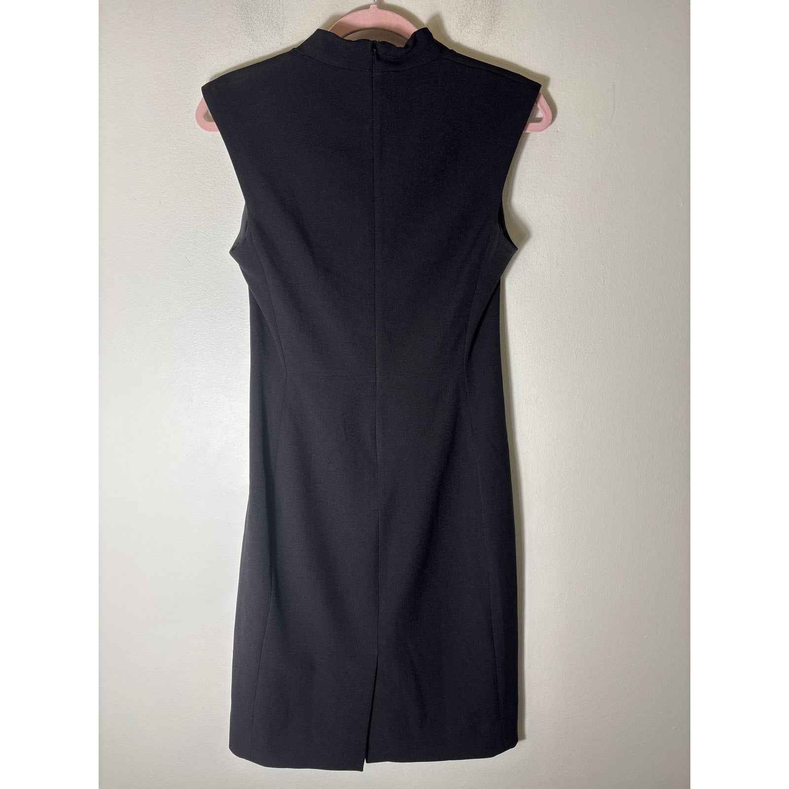 M.M. Lafleur Black Sleeveless Midi Sheath Dress Sz 2