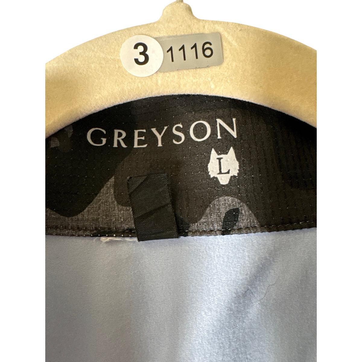 Men's Greyson Light Blue Long Sleeve Quarter Zip Pullover Sz L