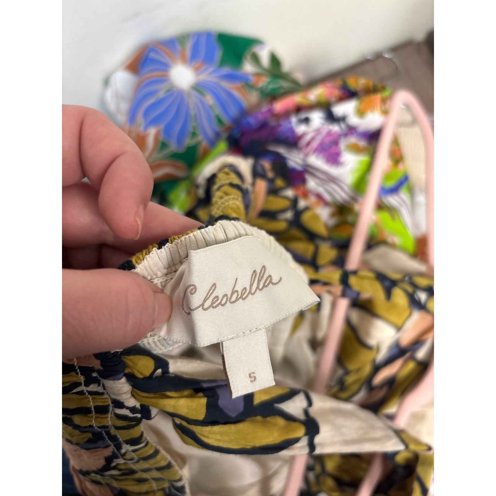 Cleobella Multicolor Print Cotton Maxi Dress Sz S