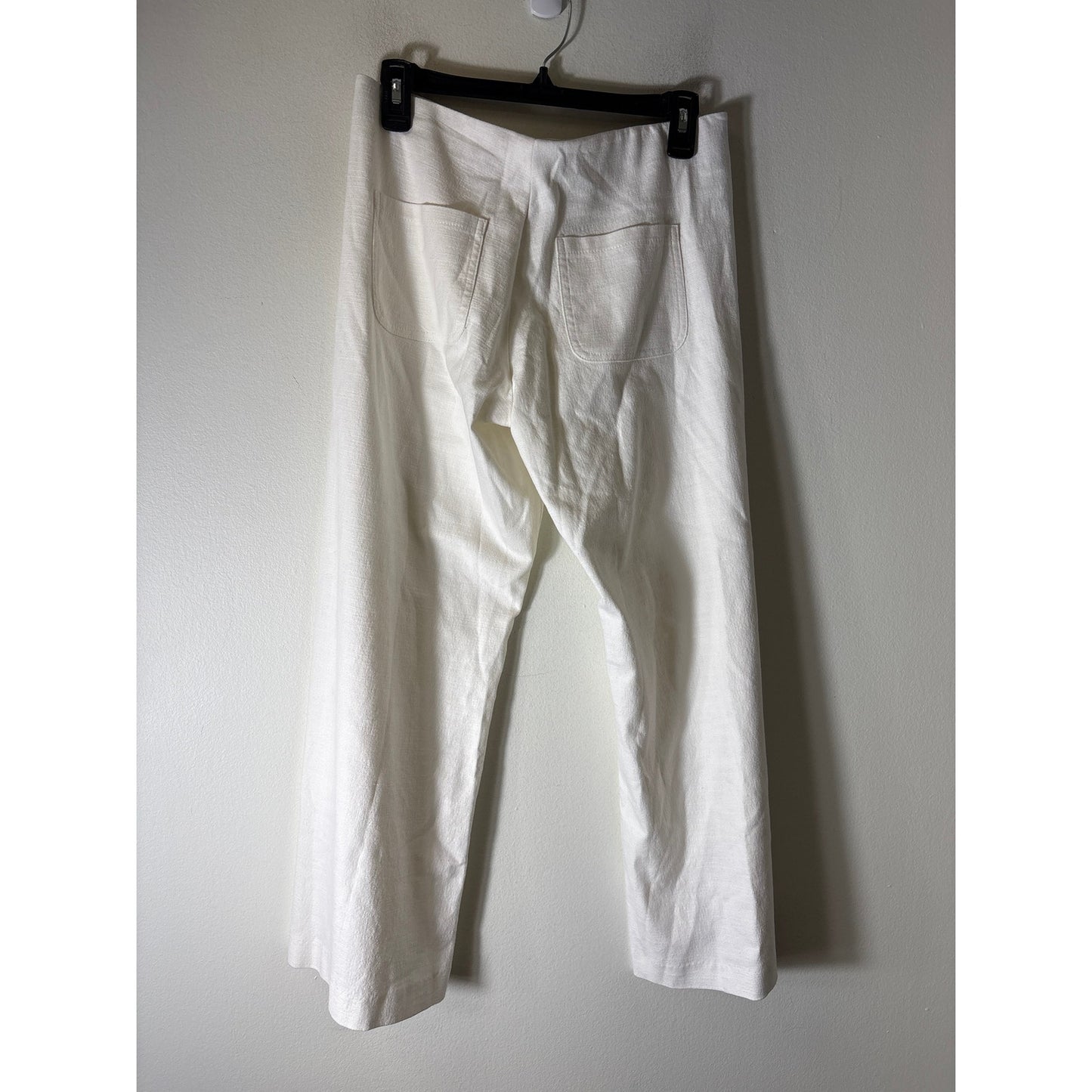 Equestrian Eggshell White Wide Leg Pull On Pants Sz 6