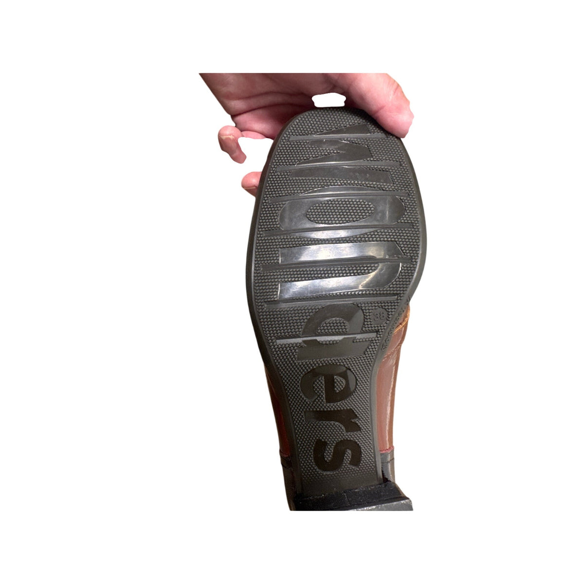 Wonders Ox Blood Leather Square Heel Horsebit Mule Sz 38
