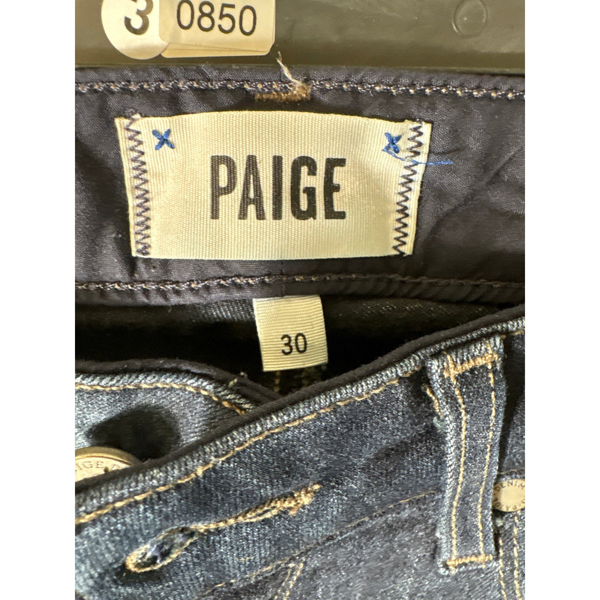 Paige Hoxton Ultra Skinny Dark Wash Jeans Sz 30