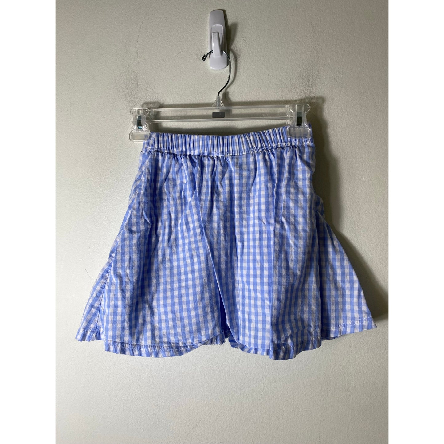 Classic Whimsy Girls Blue and White Gingham Skirt Set, Top and Bottom Sz 12
