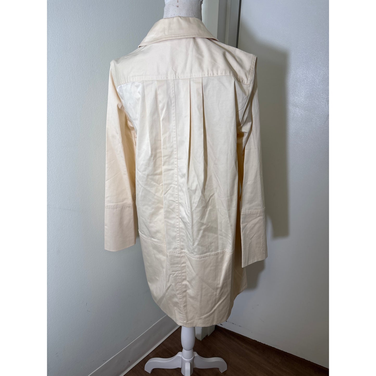NWT Rebecca Taylor Ivory Heavy Cotton Shirt Dress Sz S