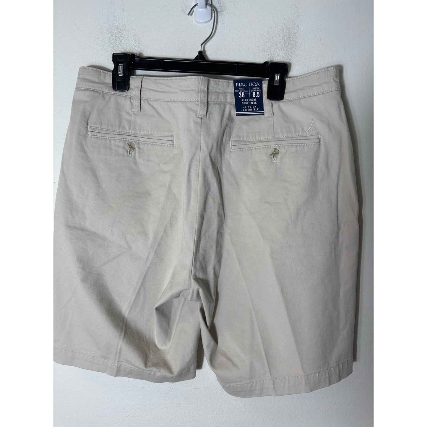 NWT Men's Nautica Khaki Deck Short Sz 38W 8.5" Inseam