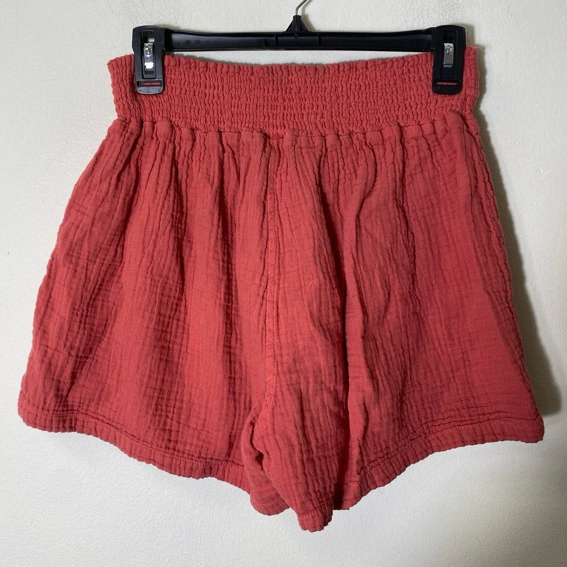 Shannon Passero Salmon Pink Gauze Elastic Waist Shorts Sz S
