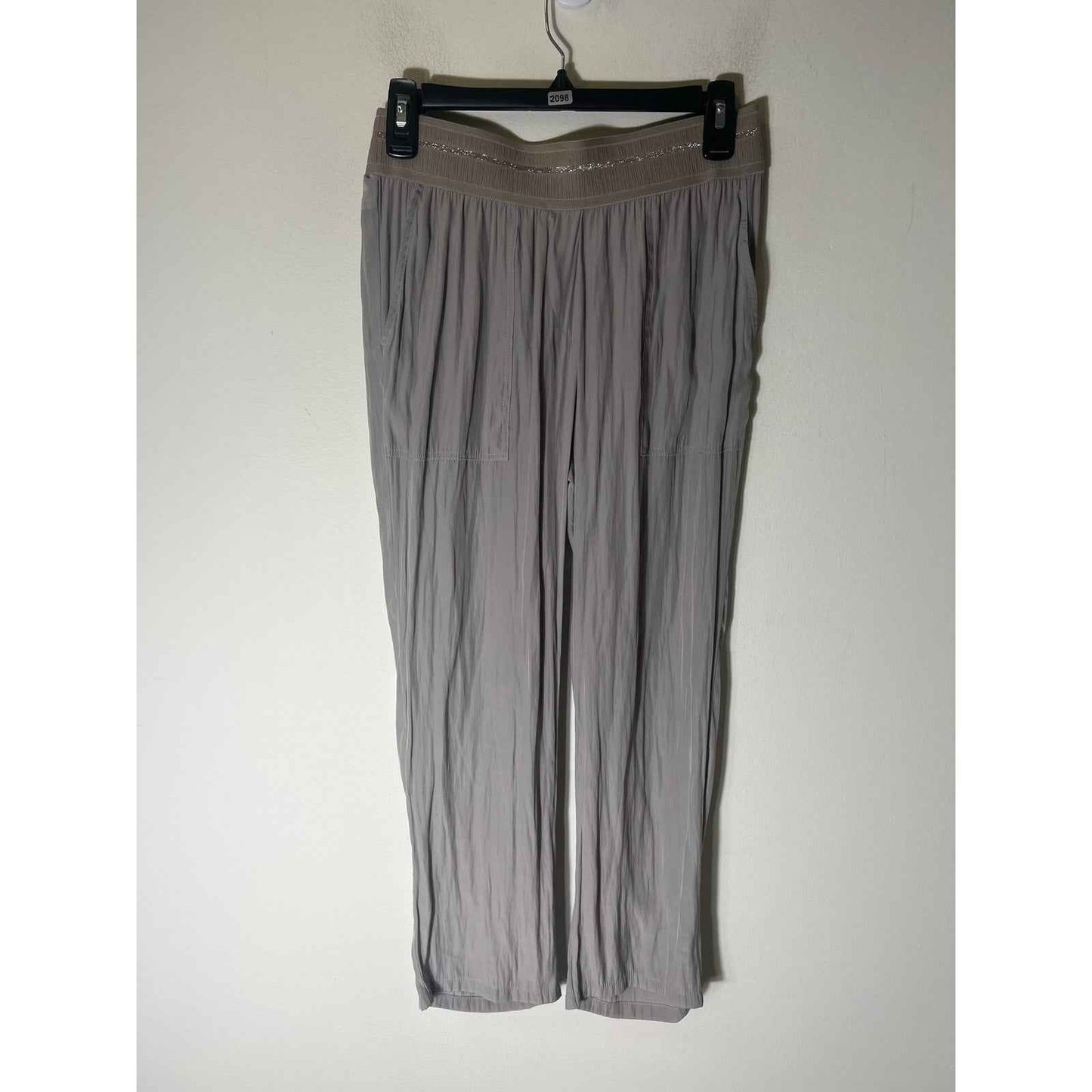 Lola & Sophie New York Silky Loose Fit Gray Elastic Waist Pants Sz XS