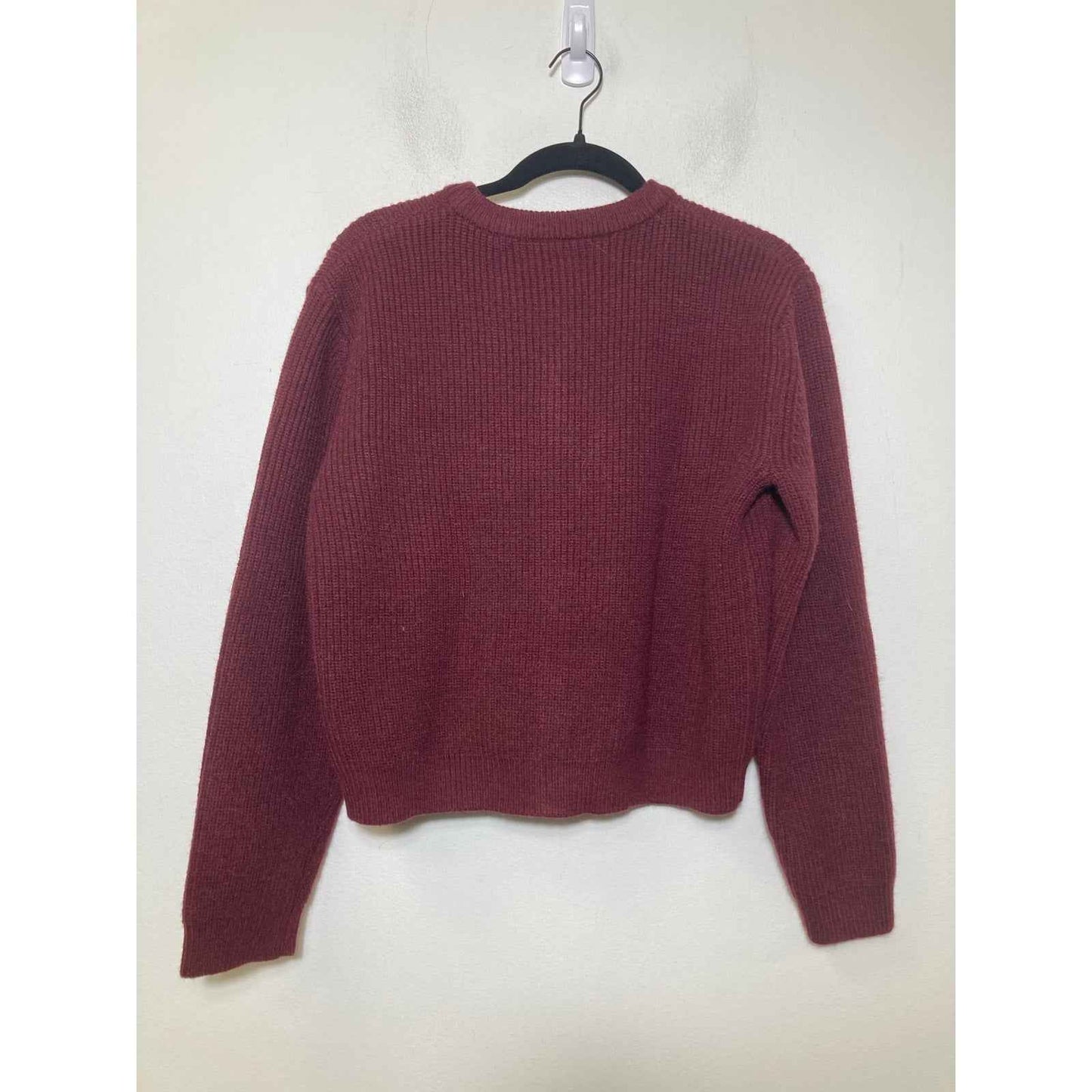Commense Burgandy W Black Bow Cardigan Sz S
