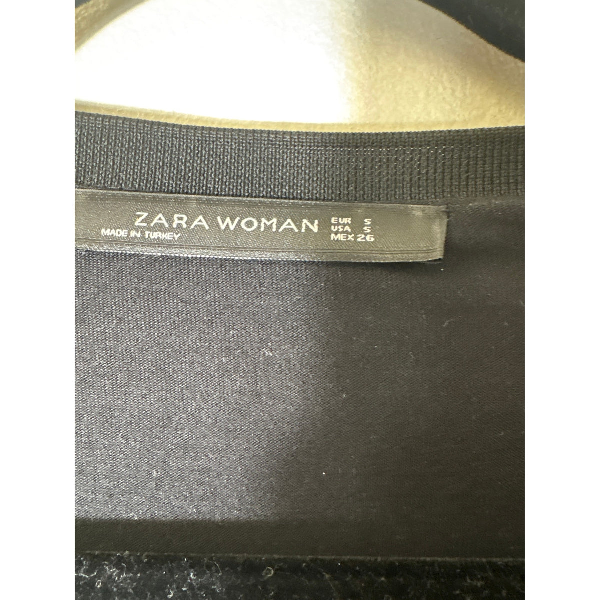 Zara Woman Black Poncho Style Shirt Sz S