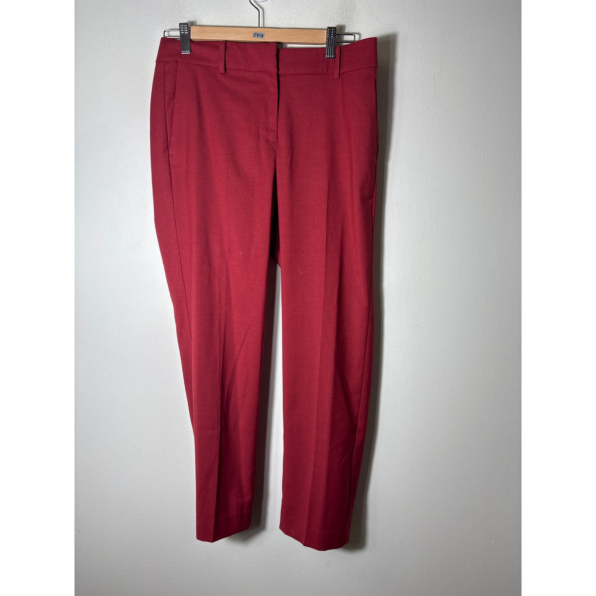 Ann Taylor Dark Red Straight Leg "Sophia" Ankle Pants Sz 6P