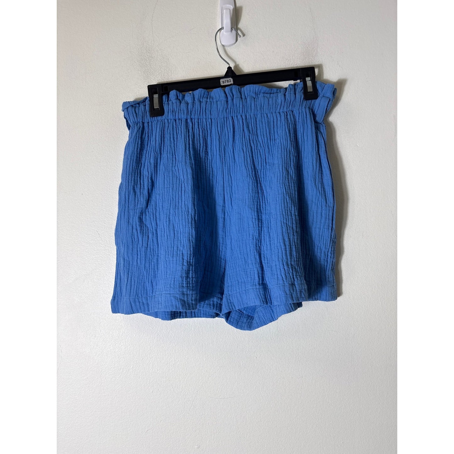 BTFL-life Blue Gauze Elastic Waist Shorts Sz L