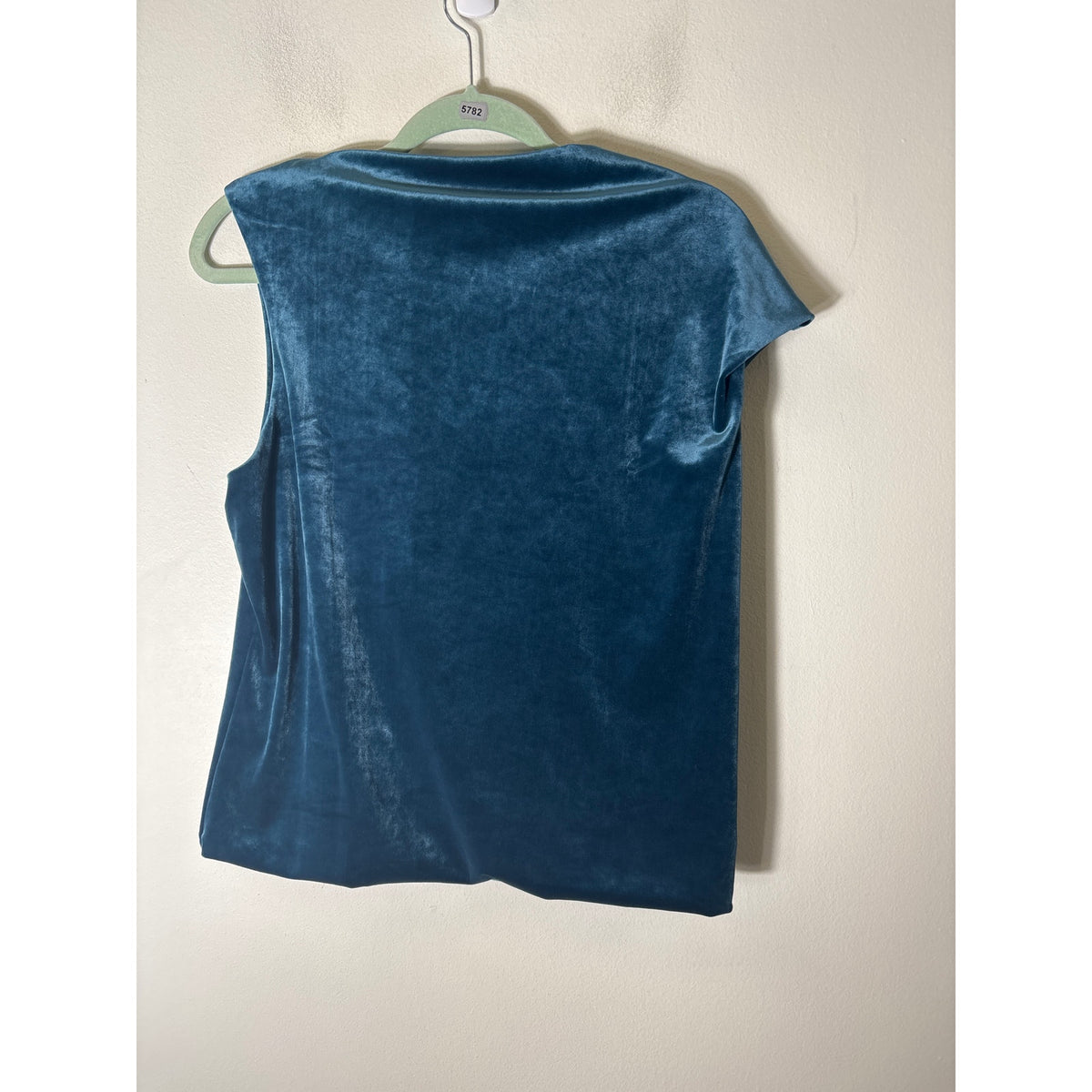 Banana Republic Dark Teal Velvet Sleeveless Top Sz L