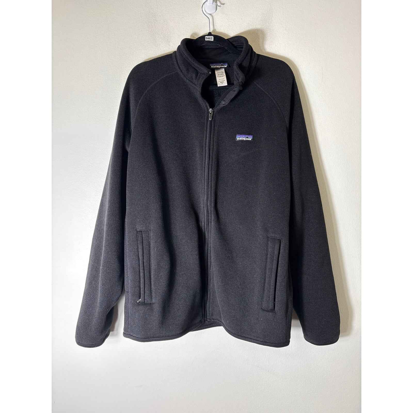 Mens Patagonia Black Long Sleeve Zip Front Jacket Sz XL