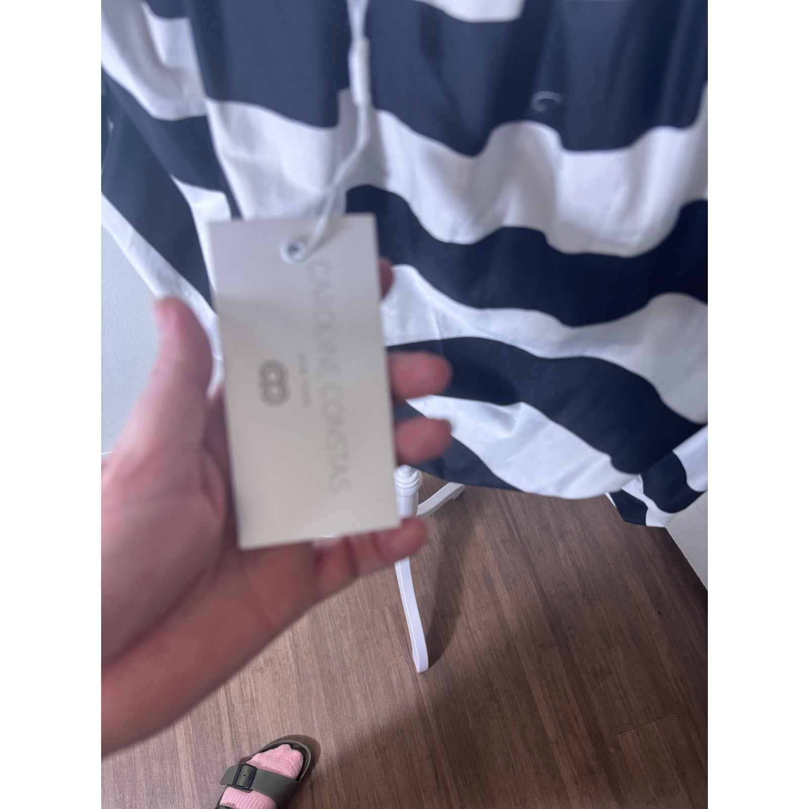 NWT Caroline Constas Black and White Andros Top Sz M