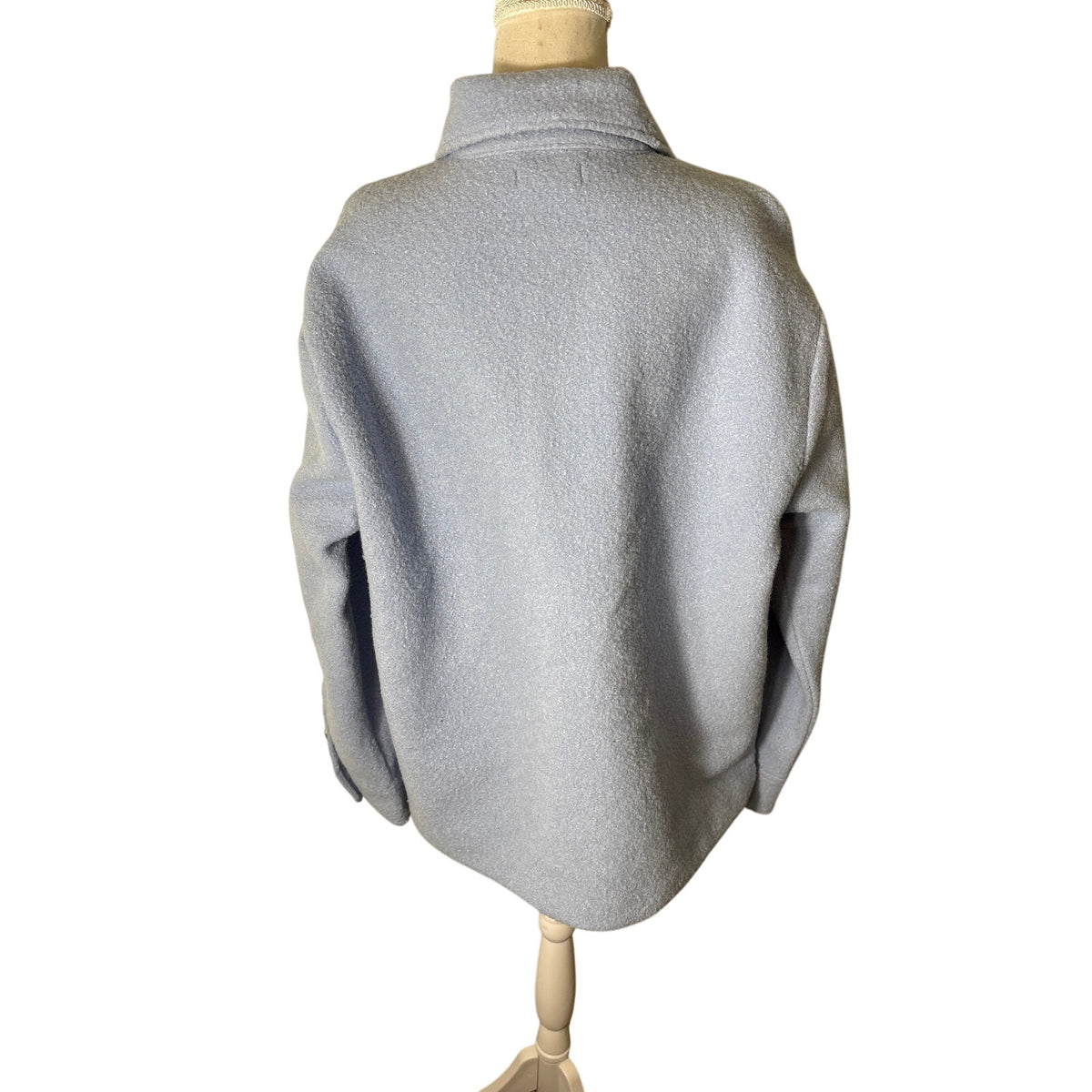 NWT J. Crew Sky Blue Boule Coat Sz L