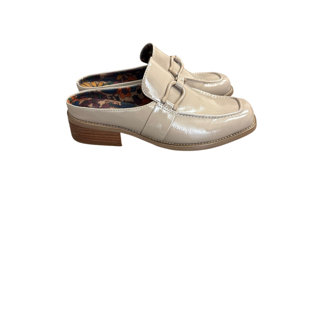 Korks Nude Patent Leather Loafer Slides Sz 7