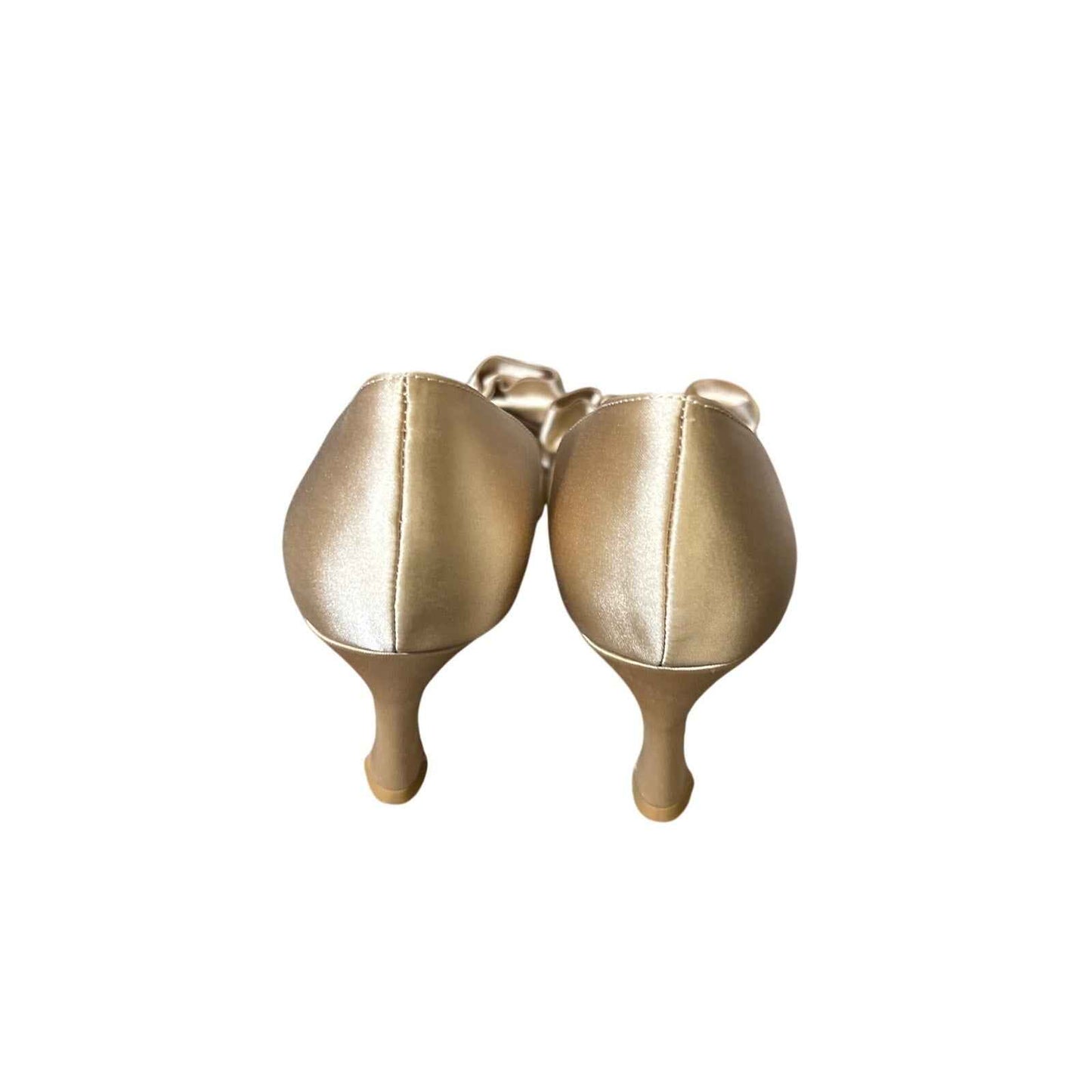Pelle Moda Blythe Gold Satin Heel Sz 7.5