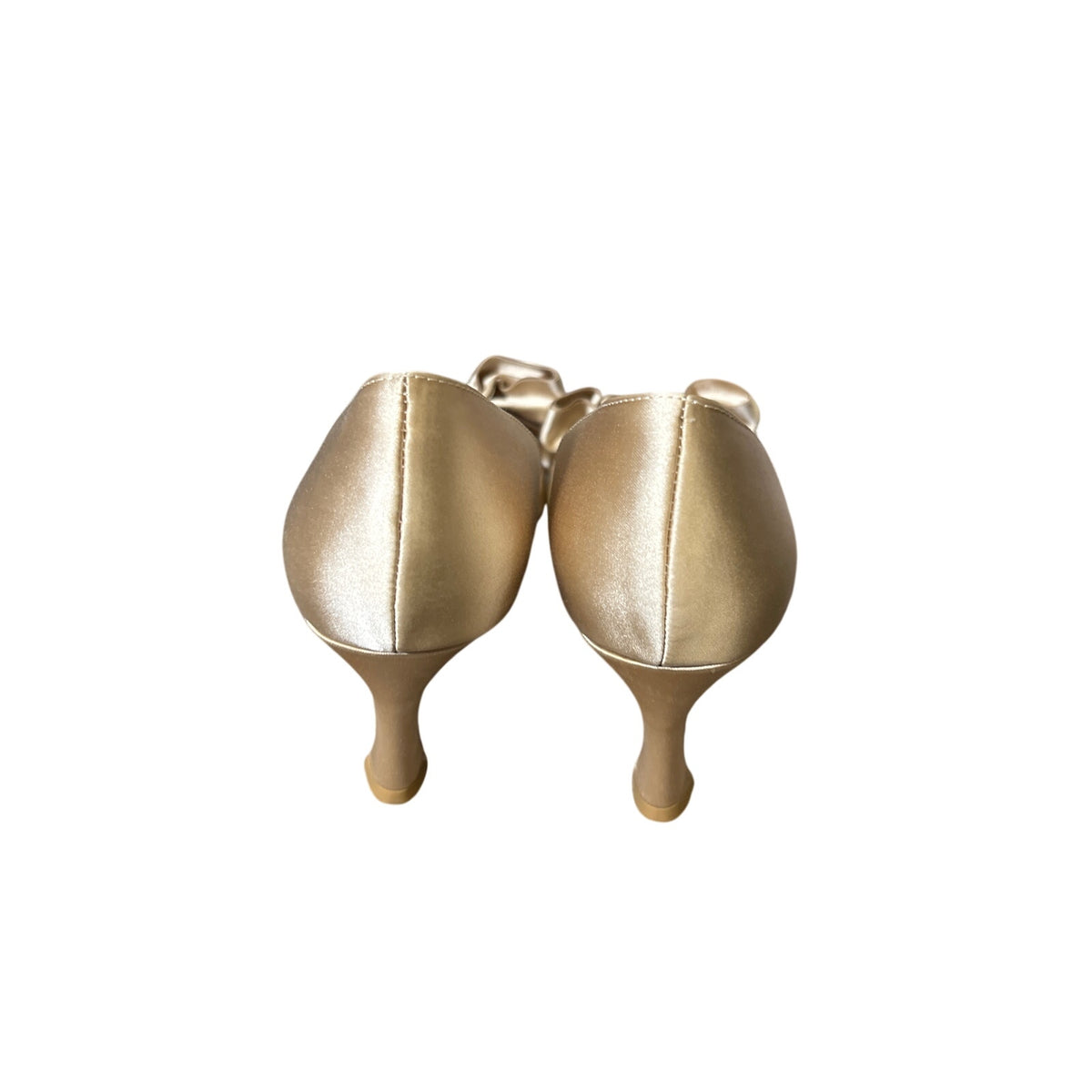 Pelle Moda Blythe Gold Satin Heel Sz 7.5