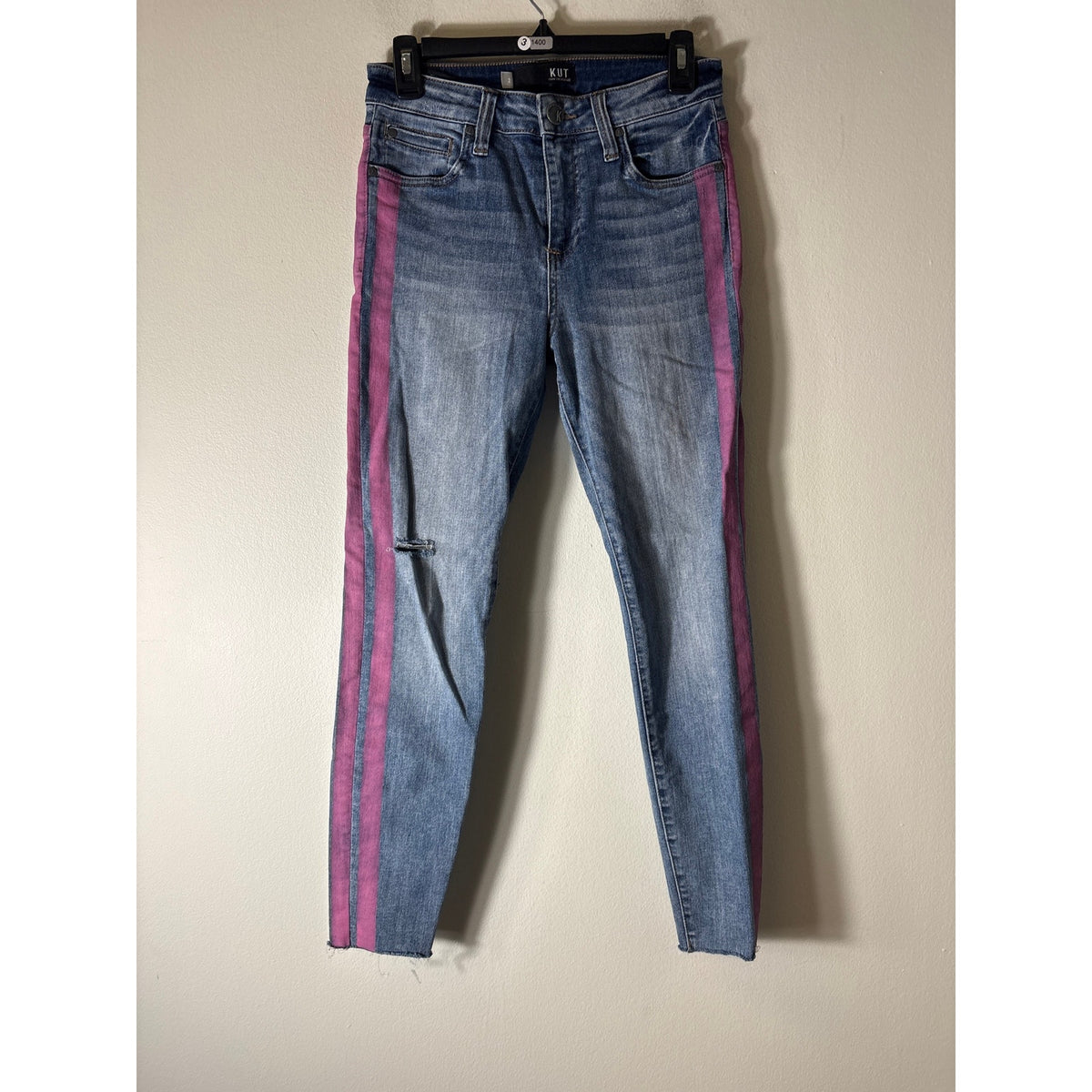 Kut Pink Stripe Denim Sz 2