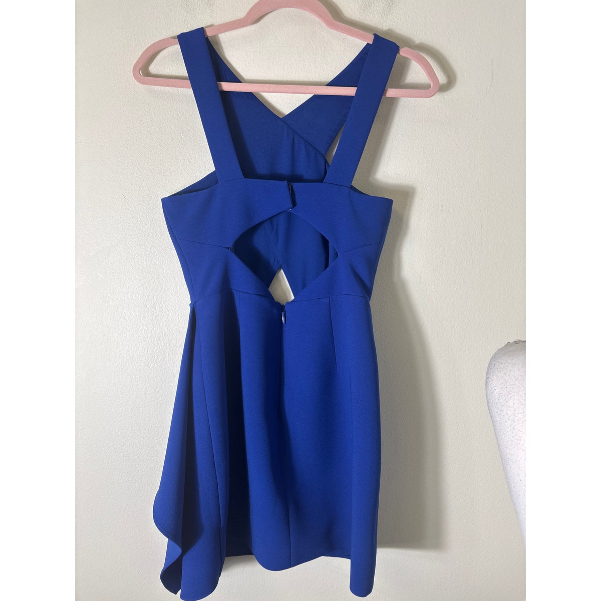 BCBG Cobalt Blue Cut Out Cocktail Dress Sz 0