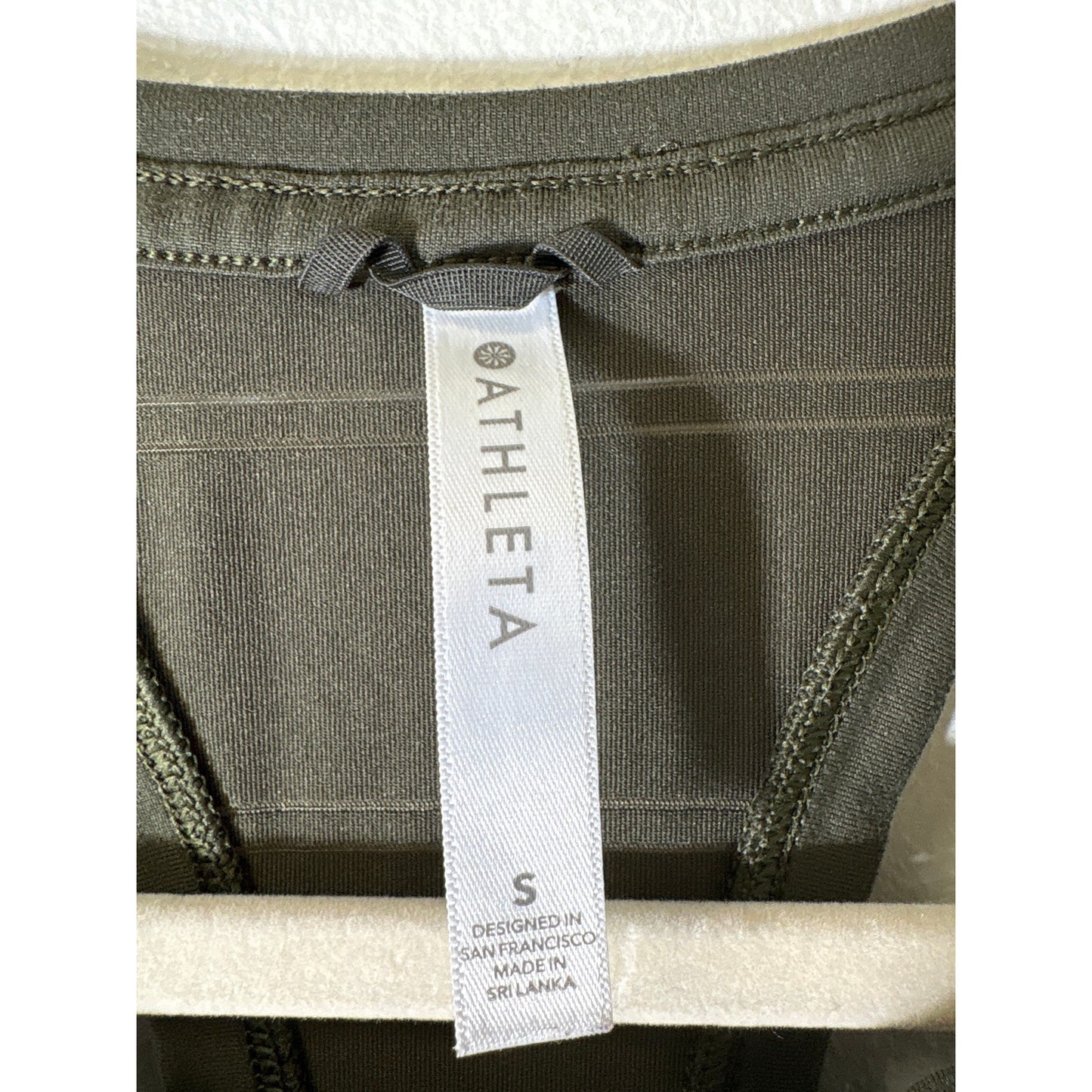 Athleta Army Green Athletic Tank Sz S