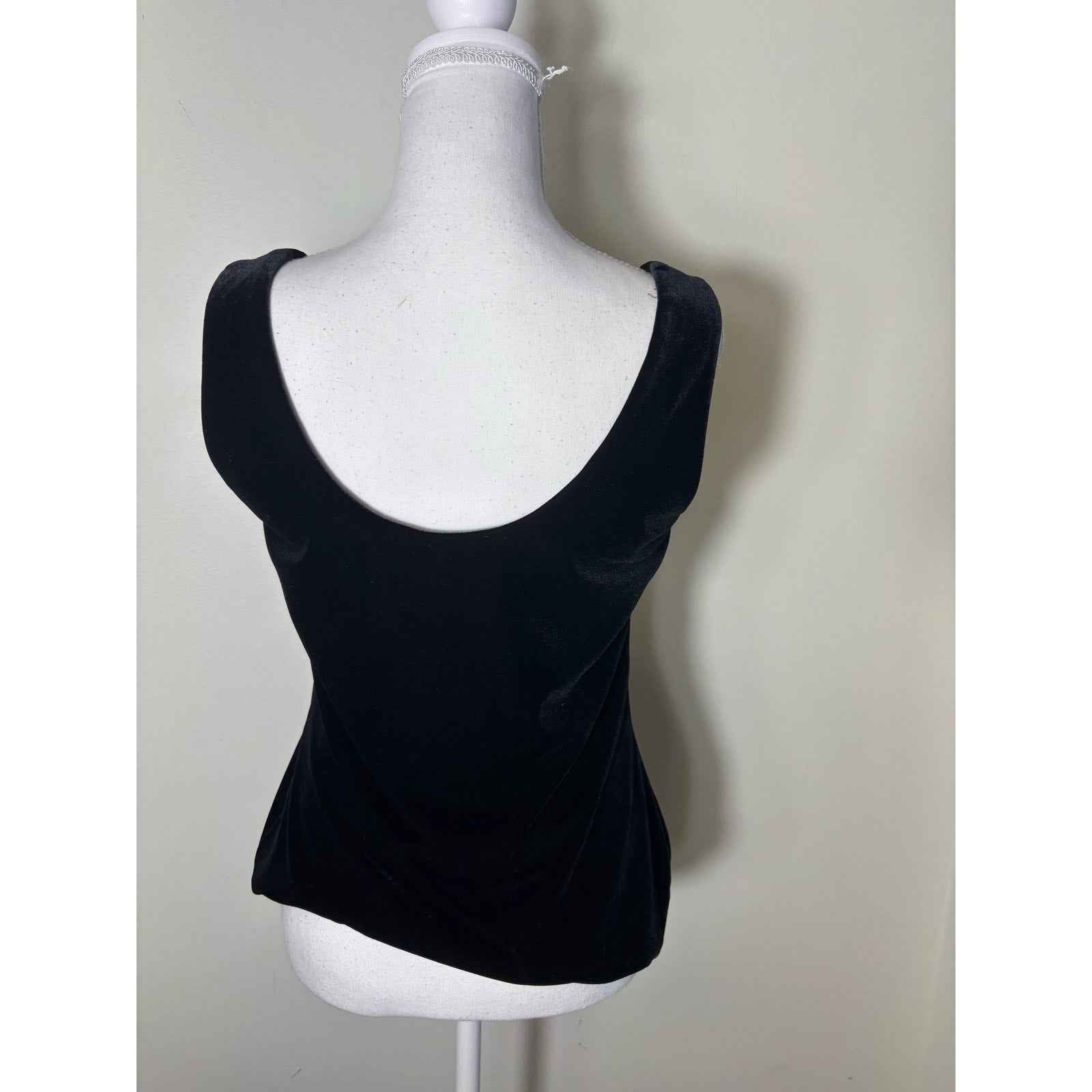 En Francais Black Velour Shell and Pants Set Sz S