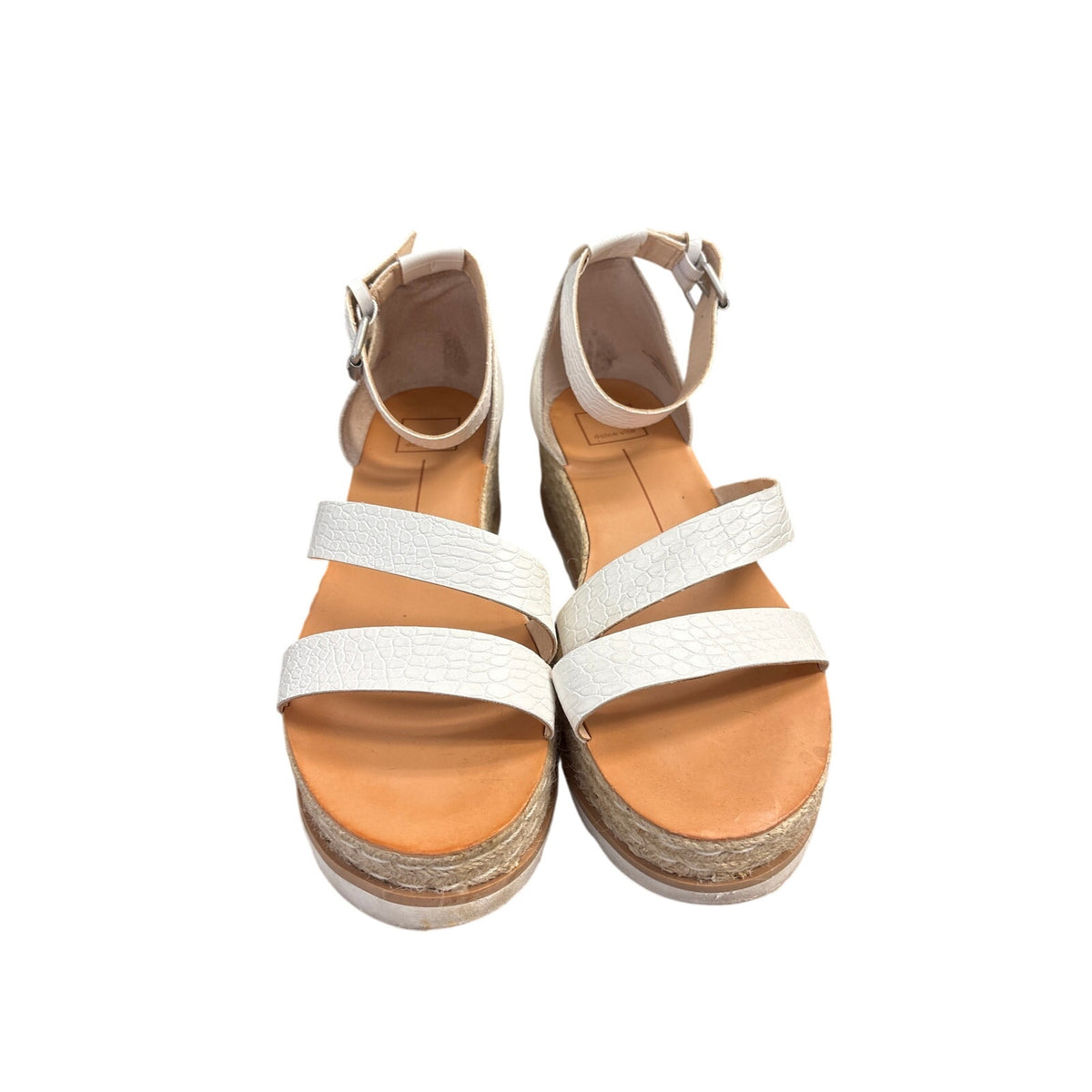 Dolce Vita White Liza Strappy Wedges Sz 10