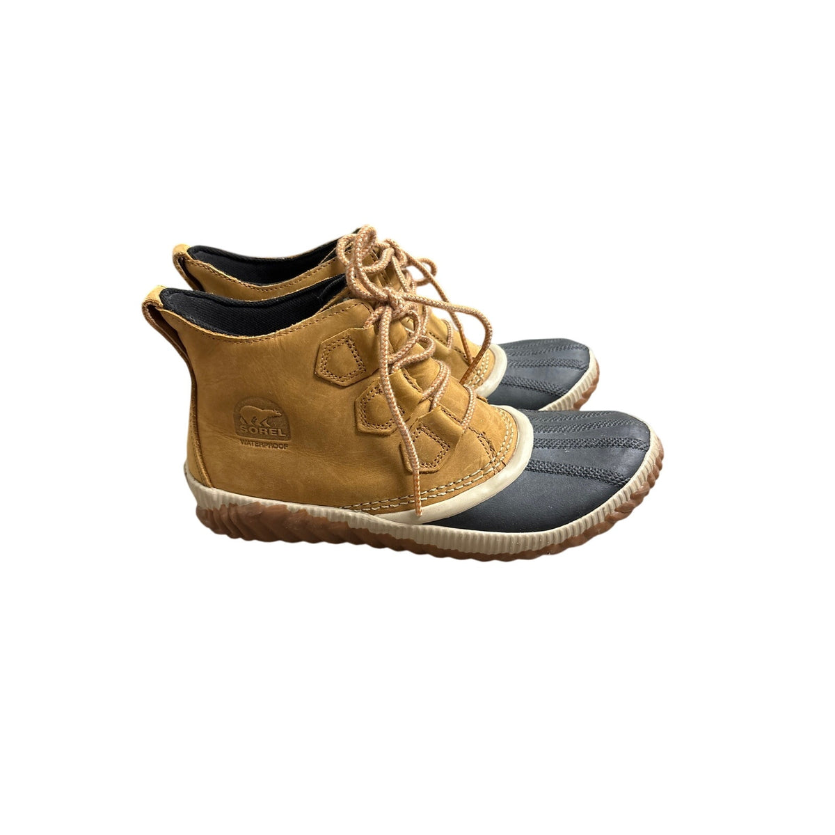 Sorel Brown and Black Waterproof Duck Shoes Sz 8