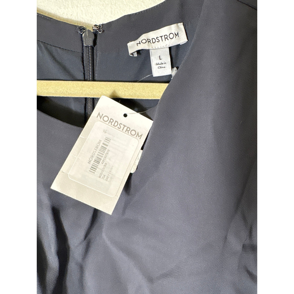 NWT Nordstrom Dark Gray Sleeveless Special Occasion Maxi Dress Sz L