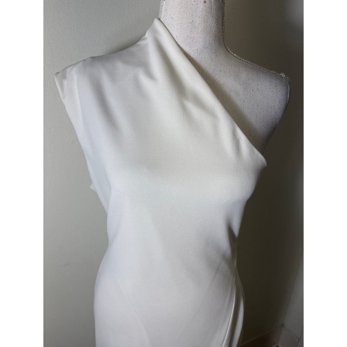Solace London White One Shoulder Cap Sleeve Floor Length Gown Sz