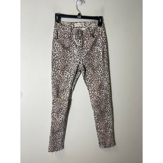 Pants Store Leopard Print Denim Sz Small