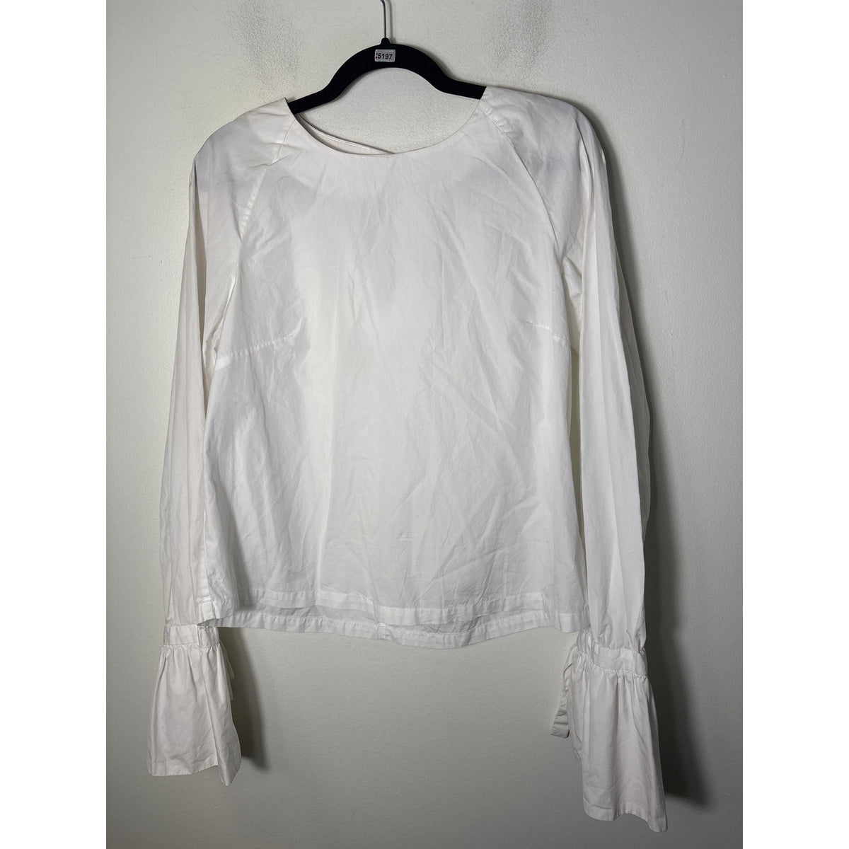 Frame White Cotton Flaire Cuffs Sz L