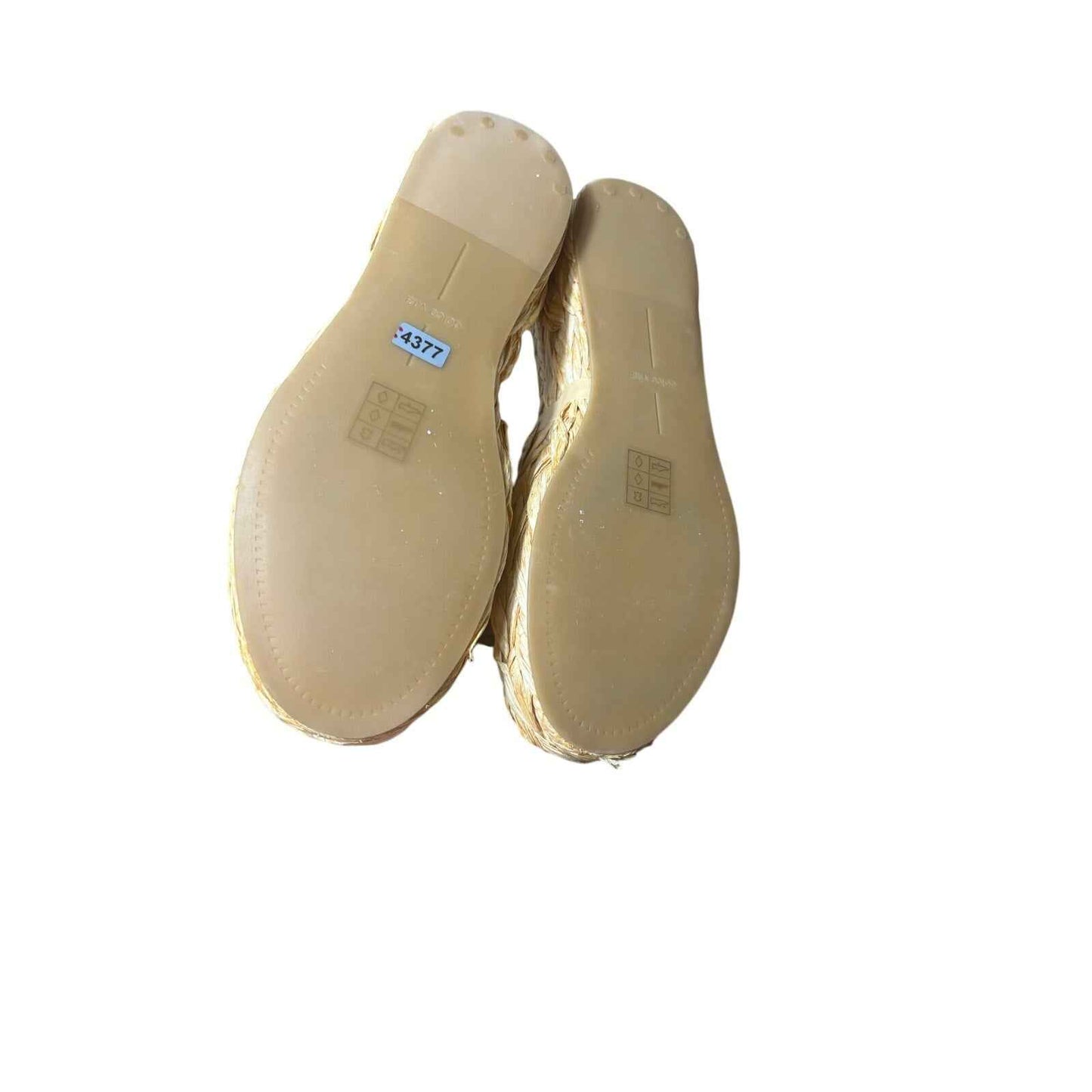 Dolce Vita Black Leather Rafia Slide Sz 8