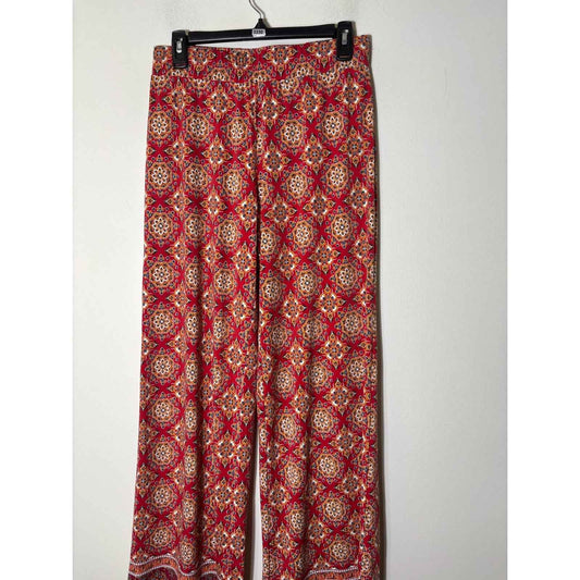 Max Studio Red Wide Leg Pull On Pants Sz S