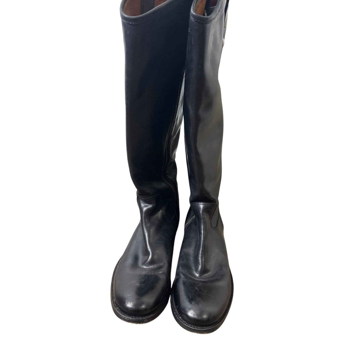 Frye Black Leather Pull On Boots Sz 7.5