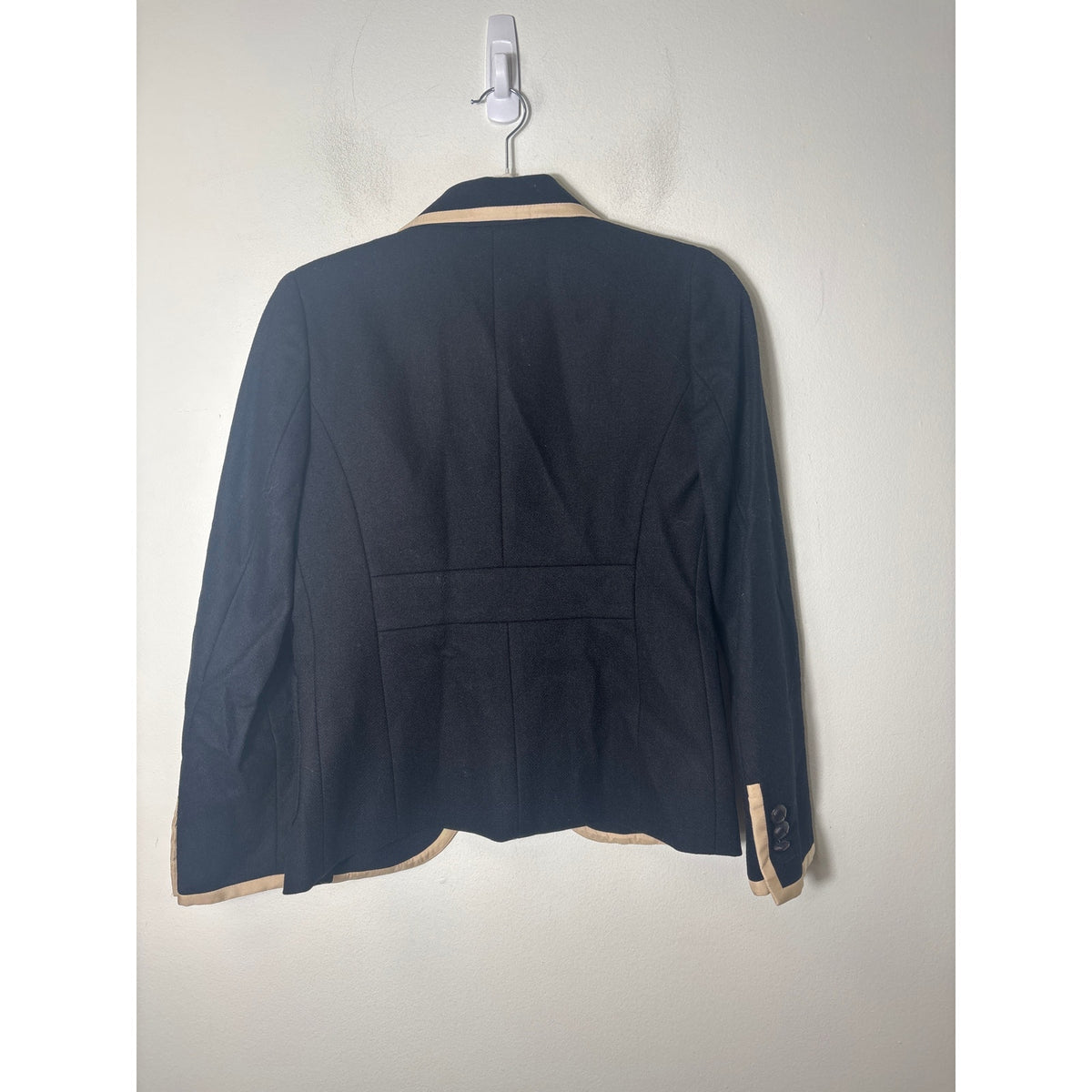 J.Crew Black With Crewam Trim Blazer Sz 0