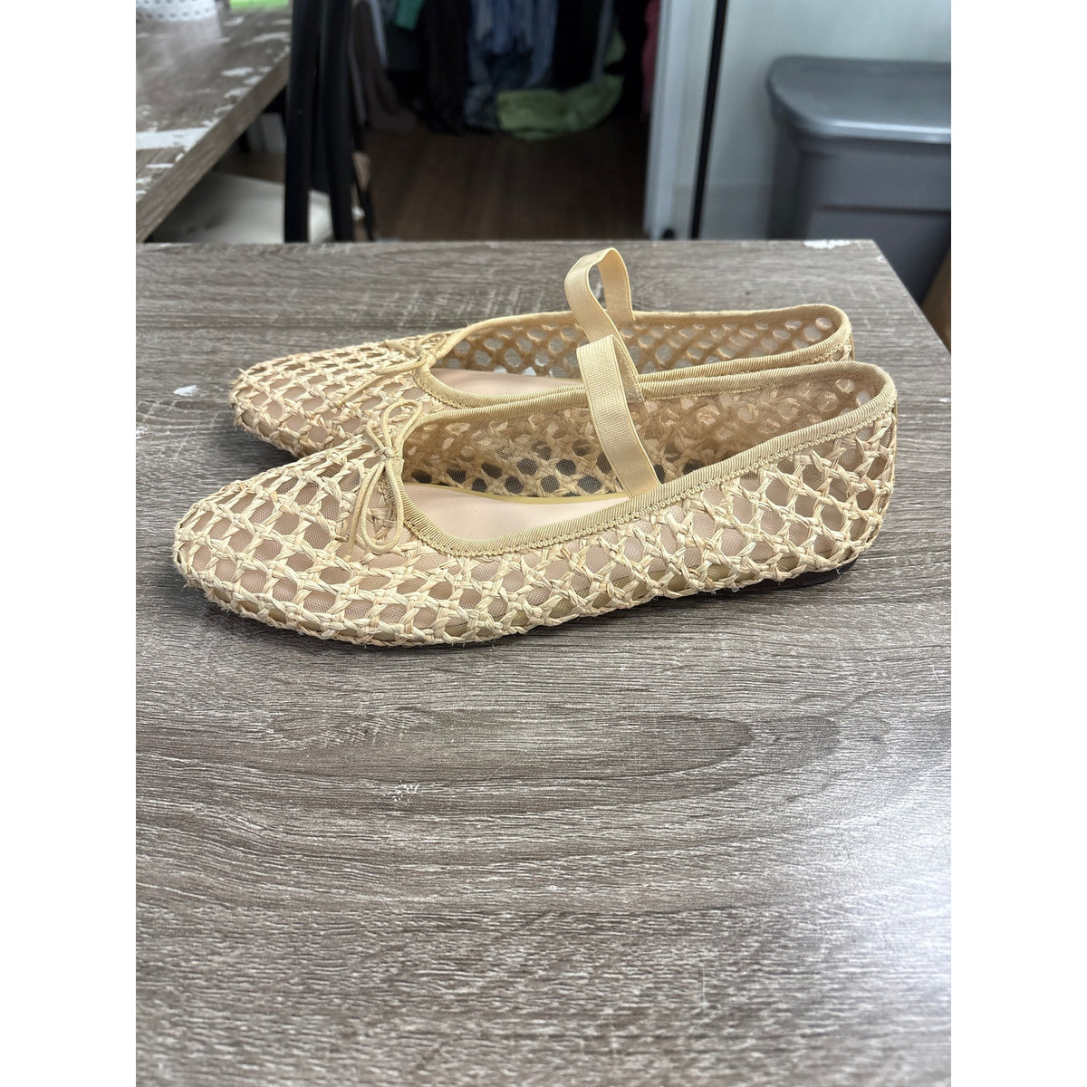 Loeffler Randall Raffia Weave Ballet Shoes Sz 8.5