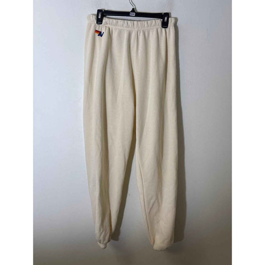 Aviator Nation Off White Sweat Pants Bottom Sz XL